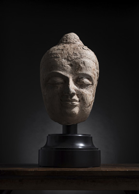 <b>Feiner Kopf des Buddha Shakyamuni aus Stucco</b>