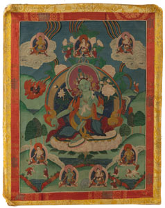 <b>Thangka mit Darstellung der Syamatara</b>